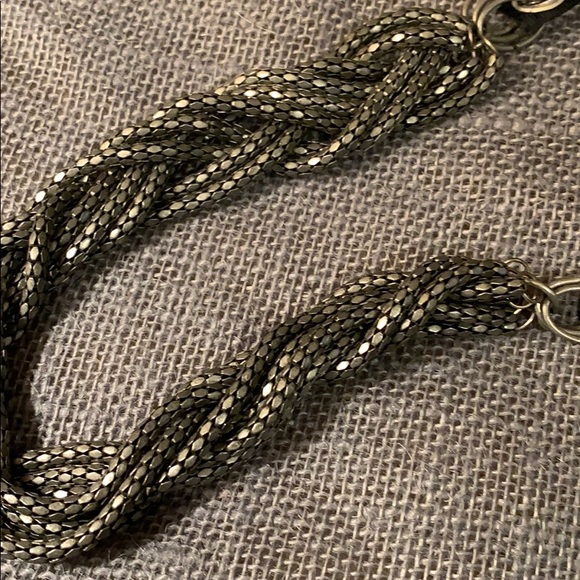 👁 Braided Chain Necklace with Ribbon Closure - Picture 2 of 4